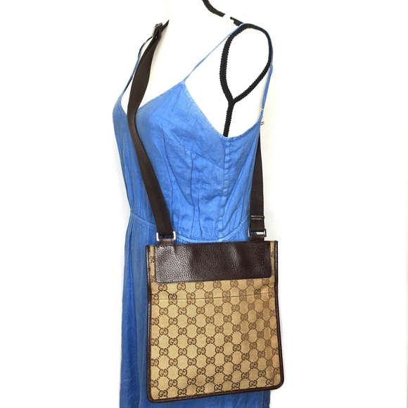 Gucci authentic brown canvas crossbody bag - Picture 2 of 15